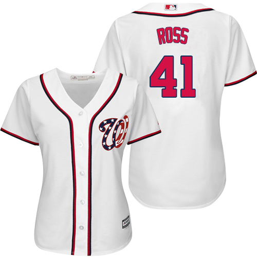 Nationals #41 Joe Ross White Home Women's Stitched MLB Jersey