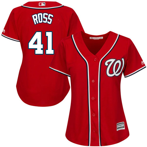 Nationals #41 Joe Ross Red Alternate Women's Stitched MLB Jersey