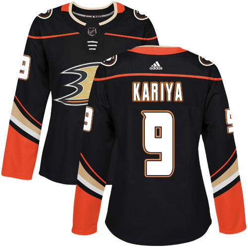 Adidas Ducks #9 Paul Kariya Black Home Authentic Women's Stitched NHL Jersey