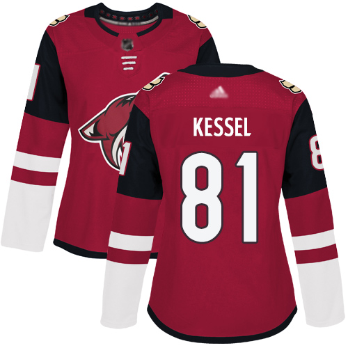 Adidas Coyotes #81 Phil Kessel Maroon Home Authentic Women's Stitched NHL Jersey
