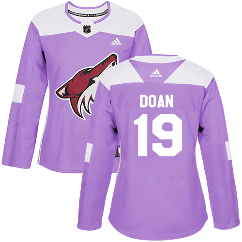 Adidas Coyotes #19 Shane Doan Purple Authentic Fights Cancer Women's Stitched NHL Jersey