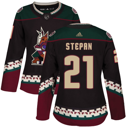 Adidas Coyotes #21 Derek Stepan Black Alternate Authentic Women's Stitched NHL Jersey