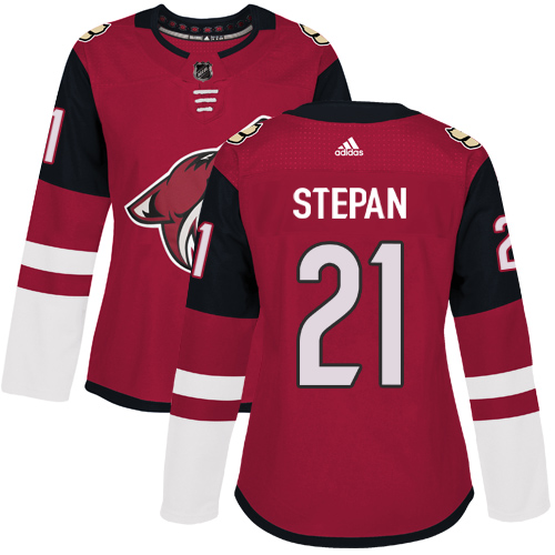 Adidas Coyotes #21 Derek Stepan Maroon Home Authentic Women's Stitched NHL Jersey