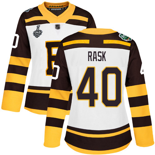 Adidas Bruins #40 Tuukka Rask White Authentic 2019 Winter Classic Stanley Cup Final Bound Women's Stitched NHL Jersey