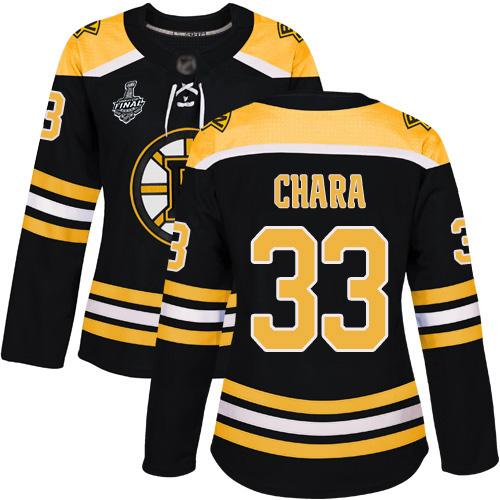 Adidas Bruins #33 Zdeno Chara Black Home Authentic Stanley Cup Final Bound Women's Stitched NHL Jersey