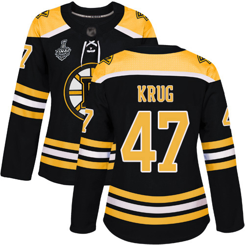 Adidas Bruins #47 Torey Krug Black Home Authentic Stanley Cup Final Bound Women's Stitched NHL Jersey