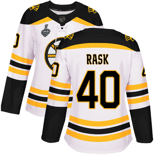 Adidas Bruins #40 Tuukka Rask White Road Authentic Stanley Cup Final Bound Women's Stitched NHL Jersey