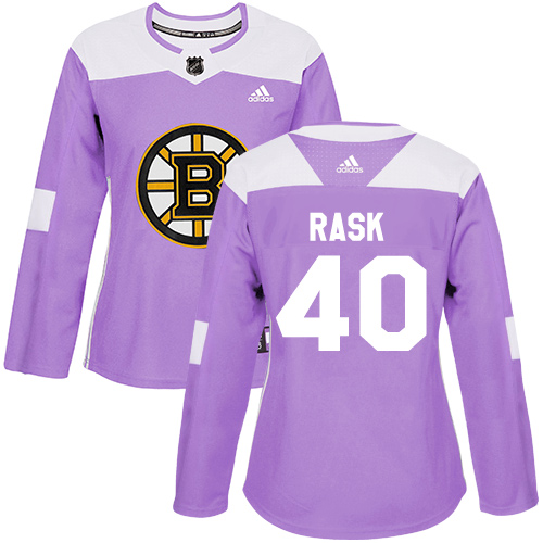 Adidas Bruins #40 Tuukka Rask Purple Authentic Fights Cancer Women's Stitched NHL Jersey