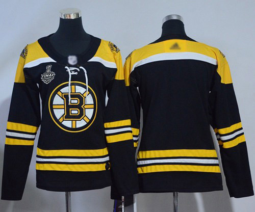 Adidas Bruins Blank Black Home Authentic Stanley Cup Final Bound Women's Stitched NHL Jersey