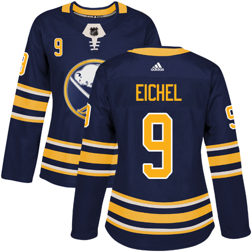 Adidas Sabres #9 Jack Eichel Navy Blue Home Authentic Women's Stitched NHL Jersey