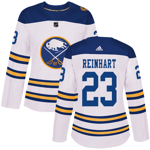 Adidas Sabres #23 Sam Reinhart White Authentic 2018 Winter Classic Women's Stitched NHL Jersey