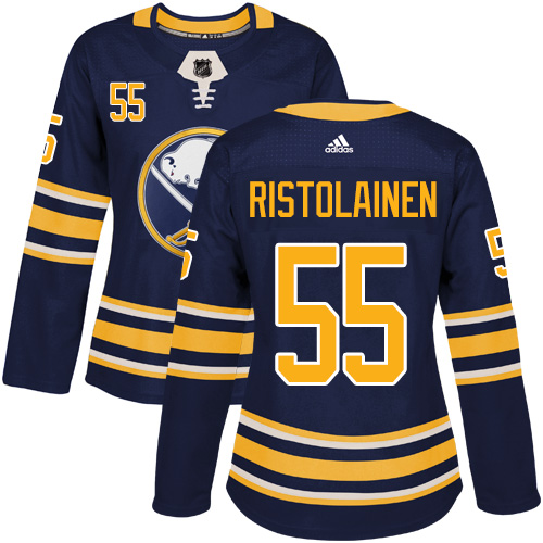 Adidas Sabres #55 Rasmus Ristolainen Navy Blue Home Authentic Women's Stitched NHL Jersey