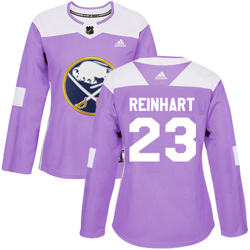 Adidas Sabres #23 Sam Reinhart Purple Authentic Fights Cancer Women's Stitched NHL Jersey