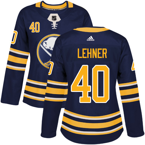 Adidas Sabres #40 Robin Lehner Navy Blue Home Authentic Women's Stitched NHL Jersey