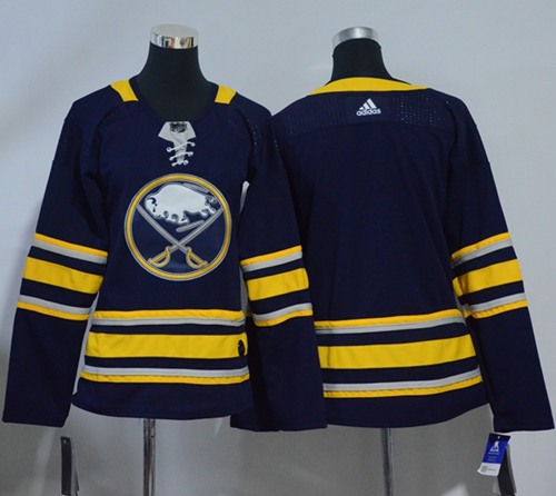 Adidas Sabres Blank Navy Blue Home Authentic Women's Stitched NHL Jersey