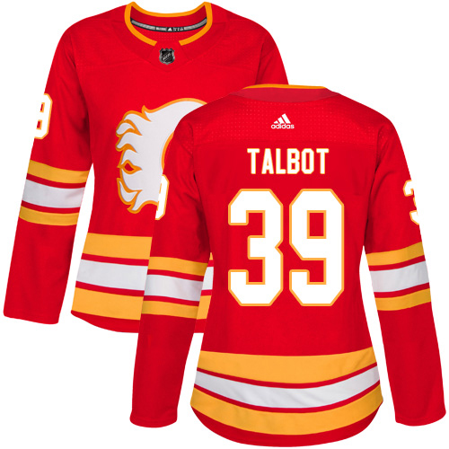 Adidas Flames #39 Cam Talbot Red Alternate Authentic Women's Stitched NHL Jersey