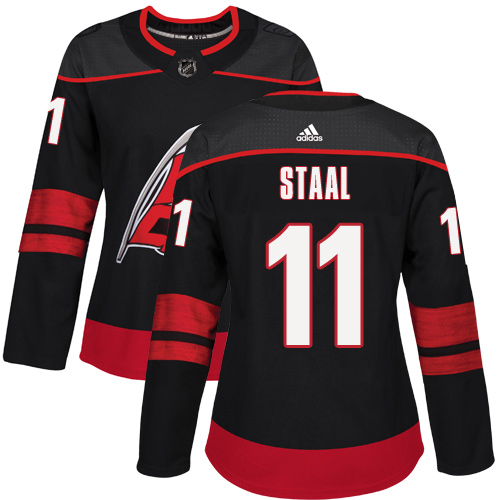 Adidas Hurricanes #11 Jordan Staal Black Alternate Authentic Women's Stitched NHL Jersey