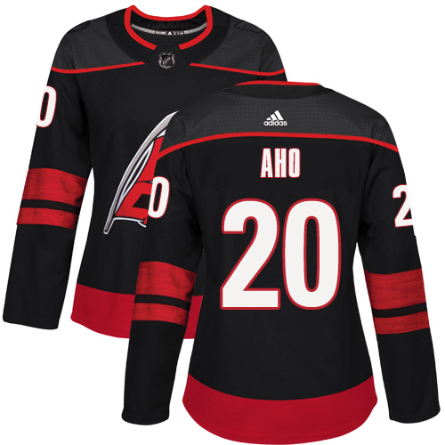 Adidas Hurricanes #20 Sebastian Aho Black Alternate Authentic Women's Stitched NHL Jersey