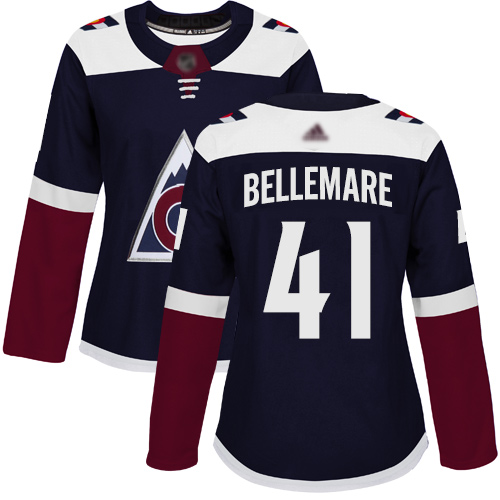 Adidas Avalanche #41 Pierre-Edouard Bellemare Navy Alternate Authentic Women's Stitched NHL Jersey