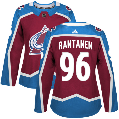 Adidas Avalanche #96 Mikko Rantanen Burgundy Home Authentic Women's Stitched NHL Jersey