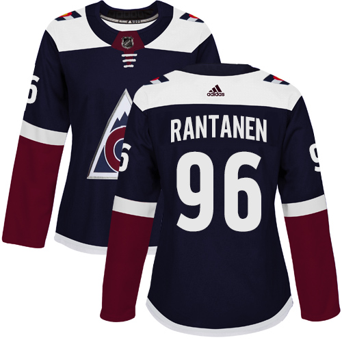 Adidas Avalanche #96 Mikko Rantanen Navy Alternate Authentic Women's Stitched NHL Jersey
