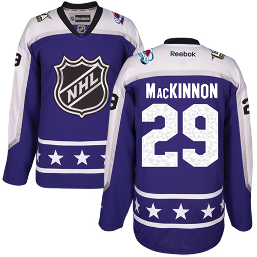 Avalanche #29 Nathan MacKinnon Purple 2017 All-Star Central Division Women's Stitched NHL Jersey