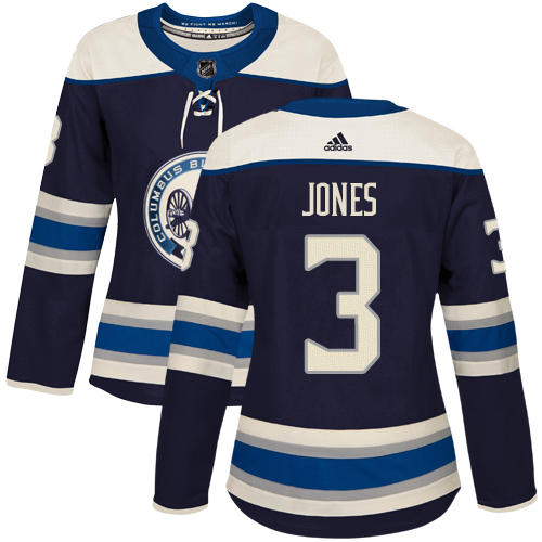 Adidas Blue Jackets #3 Seth Jones Navy Alternate Authentic Women's Stitched NHL Jersey