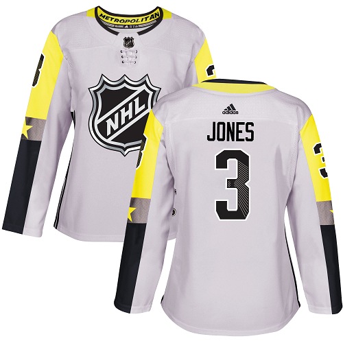 Adidas Blue Jackets #3 Seth Jones Gray 2018 All-Star Metro Division Authentic Women's Stitched NHL Jersey