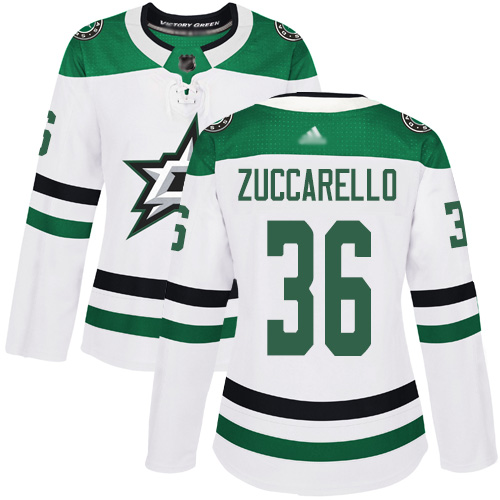 Adidas Stars #36 Mats Zuccarello White Road Authentic Women's Stitched NHL Jersey