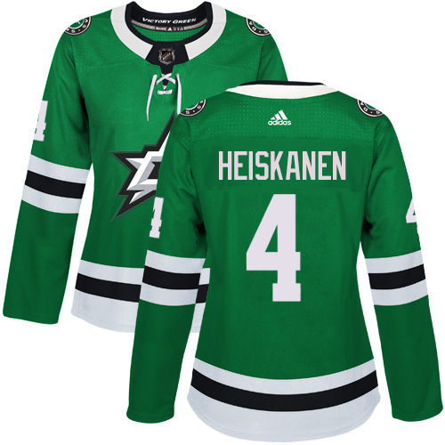 Adidas Stars #4 Miro Heiskanen Green Home Authentic Women's Stitched NHL Jersey