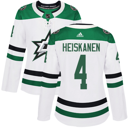 Adidas Stars #4 Miro Heiskanen White Road Authentic Women's Stitched NHL Jersey