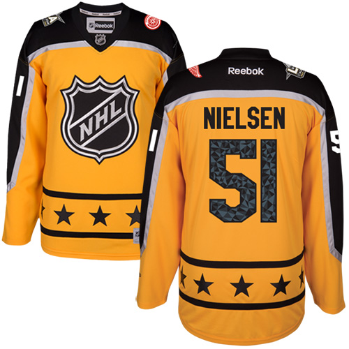 Red Wings #51 Frans Nielsen Yellow 2017 All-Star Atlantic Division Women's Stitched NHL Jersey