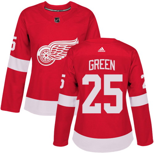 Adidas Red Wings #25 Mike Green Red Home Authentic Women's Stitched NHL Jersey