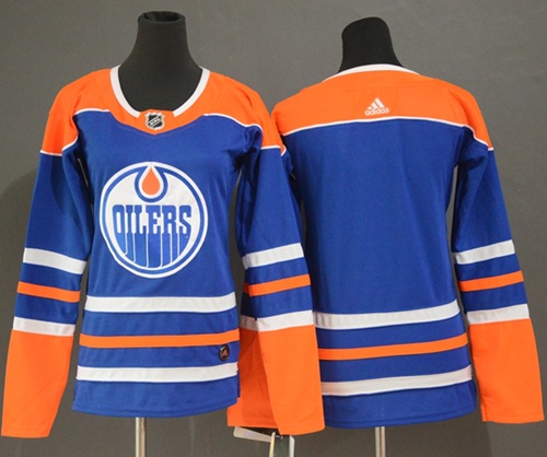 Adidas Oilers Blank Royal Alternate Authentic Women's Stitched NHL Jersey
