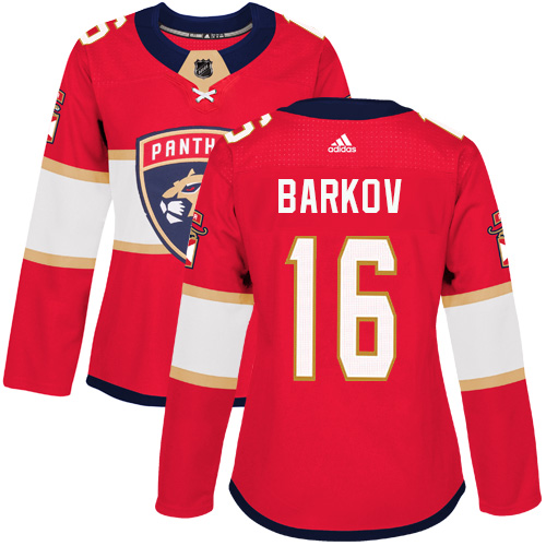 Adidas Panthers #16 Aleksander Barkov Red Home Authentic Women's Stitched NHL Jersey