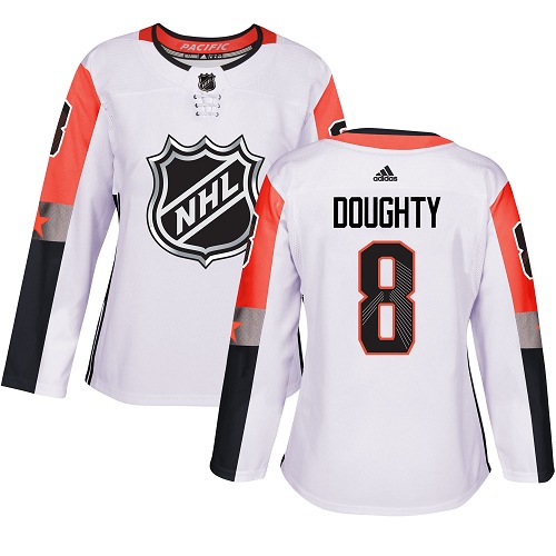 Adidas Kings #8 Drew Doughty White 2018 All-Star Pacific Division Authentic Women's Stitched NHL Jersey