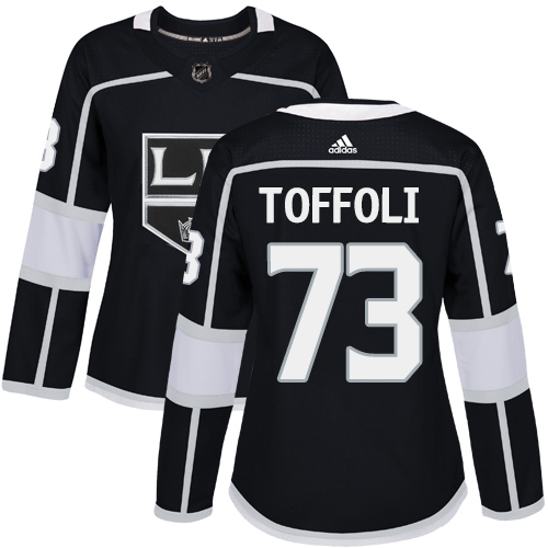 Adidas Kings #73 Tyler Toffoli Black Home Authentic Women's Stitched NHL Jersey