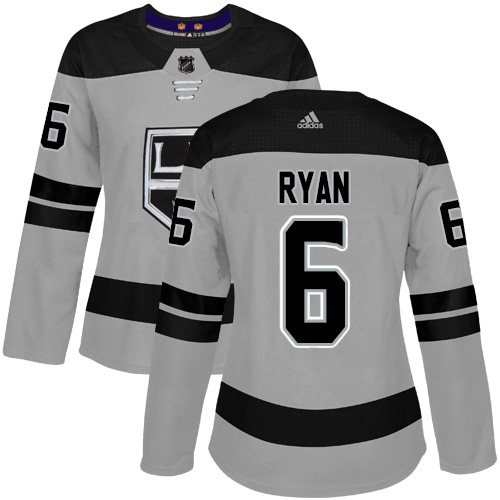 Adidas Kings #6 Joakim Ryan Gray Alternate Authentic Women's Stitched NHL Jersey