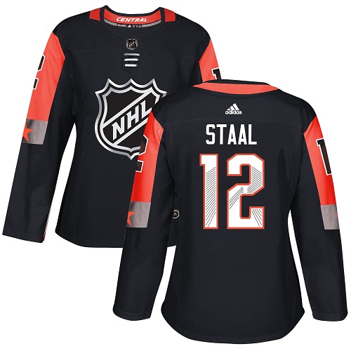 Adidas Wild #12 Eric Staal Black 2018 All-Star Central Division Authentic Women's Stitched NHL Jersey