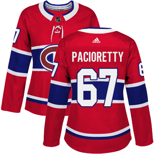 Adidas Canadiens #67 Max Pacioretty Red Home Authentic Women's Stitched NHL Jersey