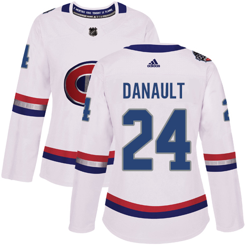 Adidas Canadiens #24 Phillip Danault White Authentic 2017 100 Classic Women's Stitched NHL Jersey