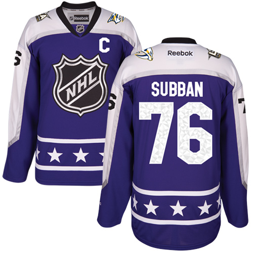 Predators #76 P.K Subban Purple 2017 All-Star Central Division Women's Stitched NHL Jersey