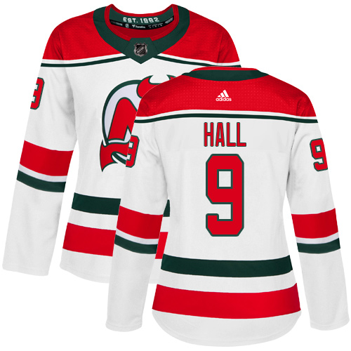 Adidas Devils #9 Taylor Hall White Alternate Authentic Women's Stitched NHL Jersey