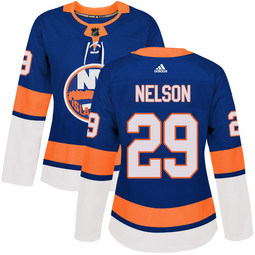 Adidas Islanders #29 Brock Nelson Royal Blue Home Authentic Women's Stitched NHL Jersey