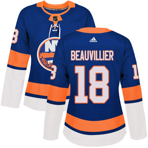 Adidas Islanders #18 Anthony Beauvillier Royal Blue Home Authentic Women's Stitched NHL Jersey