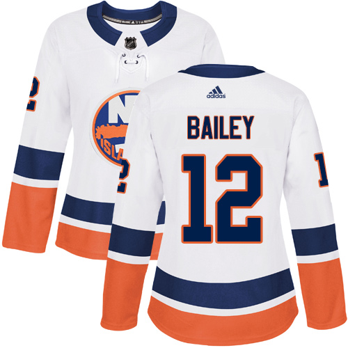 Adidas Islanders #12 Josh Bailey White Road Authentic Women's Stitched NHL Jersey