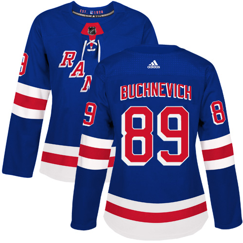 Adidas Rangers #89 Pavel Buchnevich Royal Blue Home Authentic Women's Stitched NHL Jersey