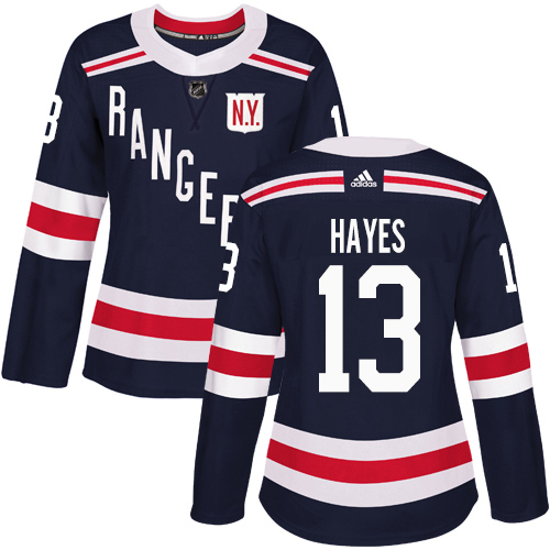 Adidas Rangers #13 Kevin Hayes Navy Blue Authentic 2018 Winter Classic Women's Stitched NHL Jersey