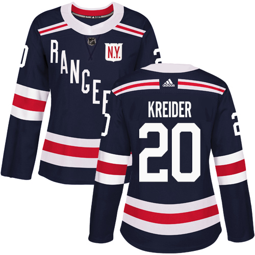 Adidas Rangers #20 Chris Kreider Navy Blue Authentic 2018 Winter Classic Women's Stitched NHL Jersey