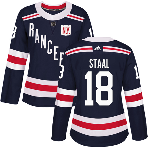 Adidas Rangers #18 Marc Staal Navy Blue Authentic 2018 Winter Classic Women's Stitched NHL Jersey